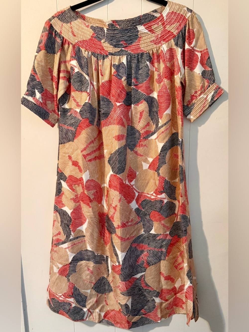 Barneys NewYork 2 Taste Luxury Humor Geo Print Silk Dress, Size 36/2